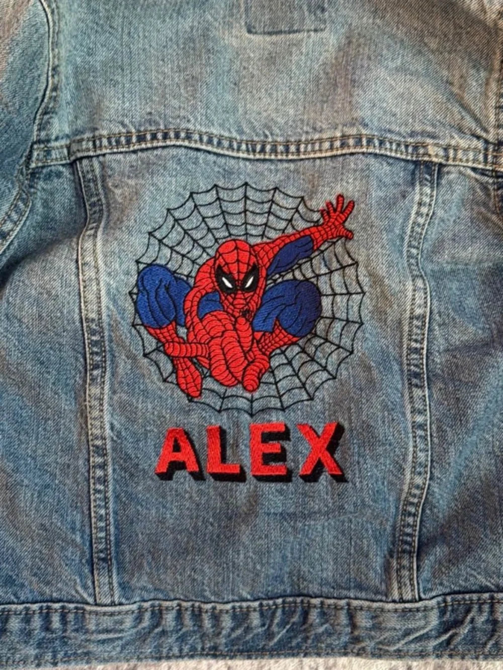 Spider man denim embroidered ALEX jacket